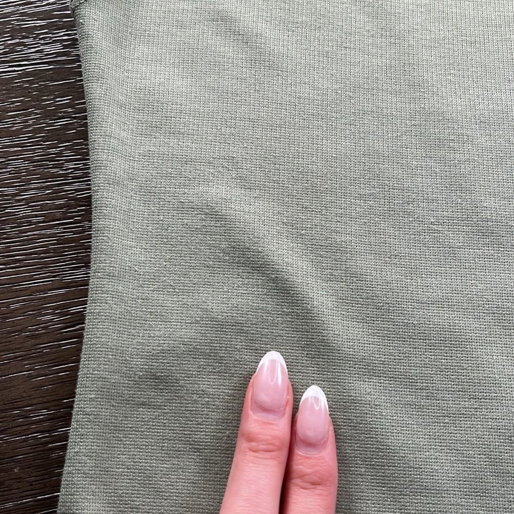 Zara sagegreen stretch knit bodycon tank midi dress M casual minimalist vacation - Picture 12 of 12